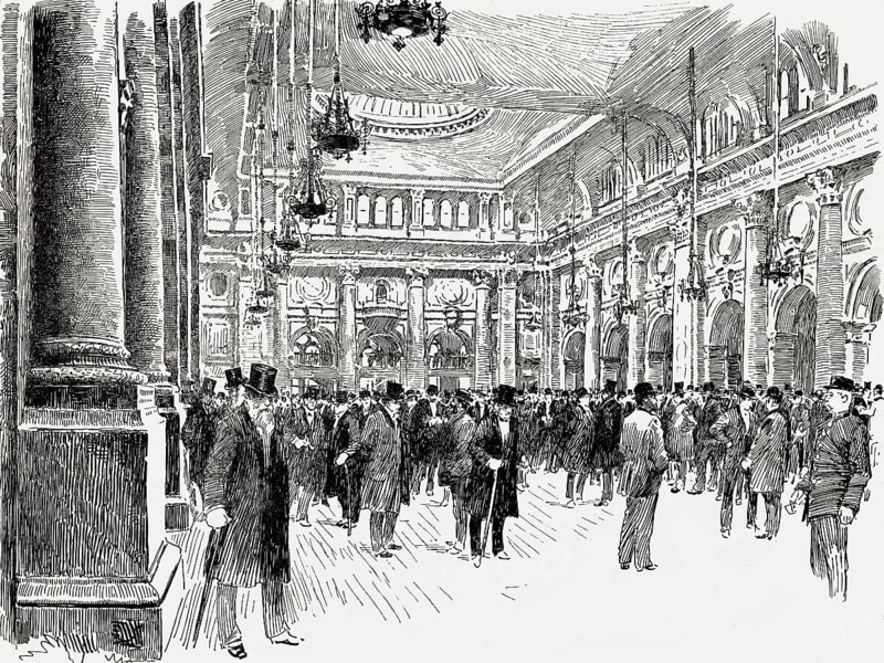 The Royal Exchange, Manchester, England, UK, 19th century