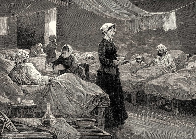 Florence Nightingale, 1820-1910, Scutari Hospital, Turkey, Asia