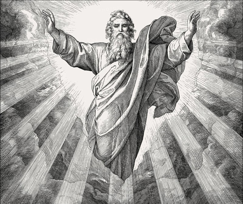 The Creation of Light, Old Testament, by Julius Schnorr von Carolsfeld, 1860