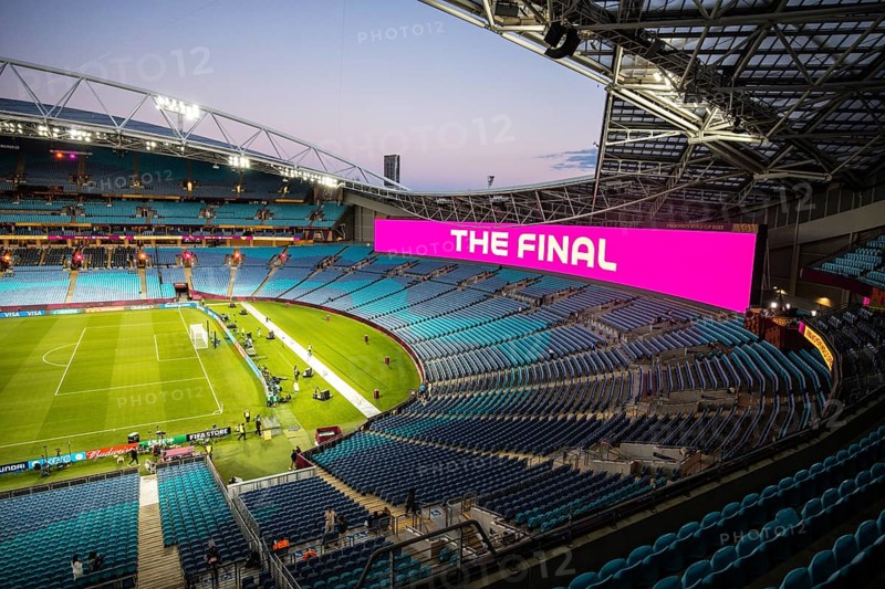 SYDNEY, AUSTRALIA, AUGUST 20: Stadium atmosphere before Spain plays England in the final of the FIFA Women's World Cup Australia New Zealand 2023 at Stadium Australia on August 20, 2023