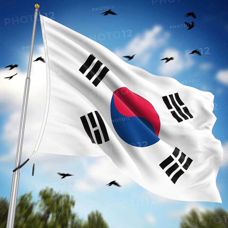 Flag of South Korea, This is a computer generated and 3d rendered image