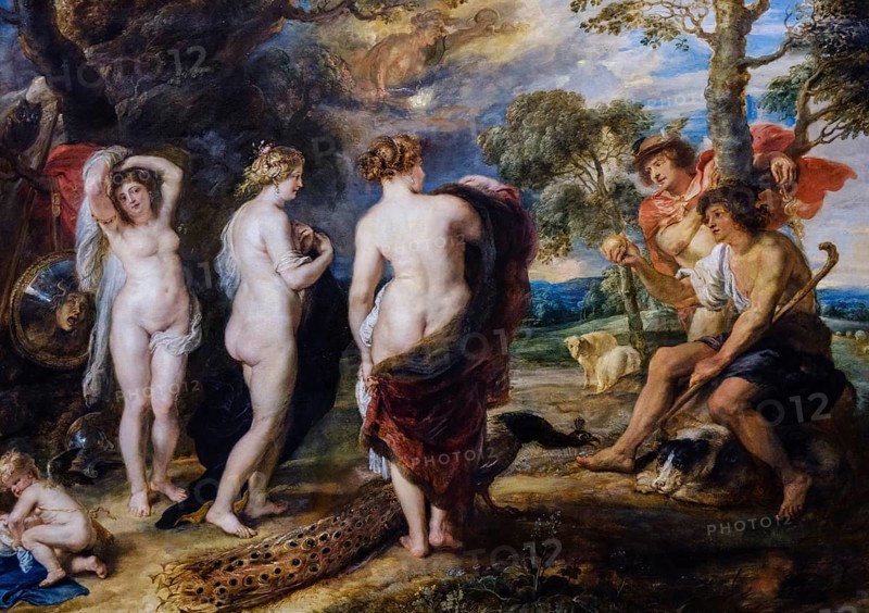 Peter Paul Rubens, the Judgement of paris, oil on canvas, National Gallery, London, England, Great Britain