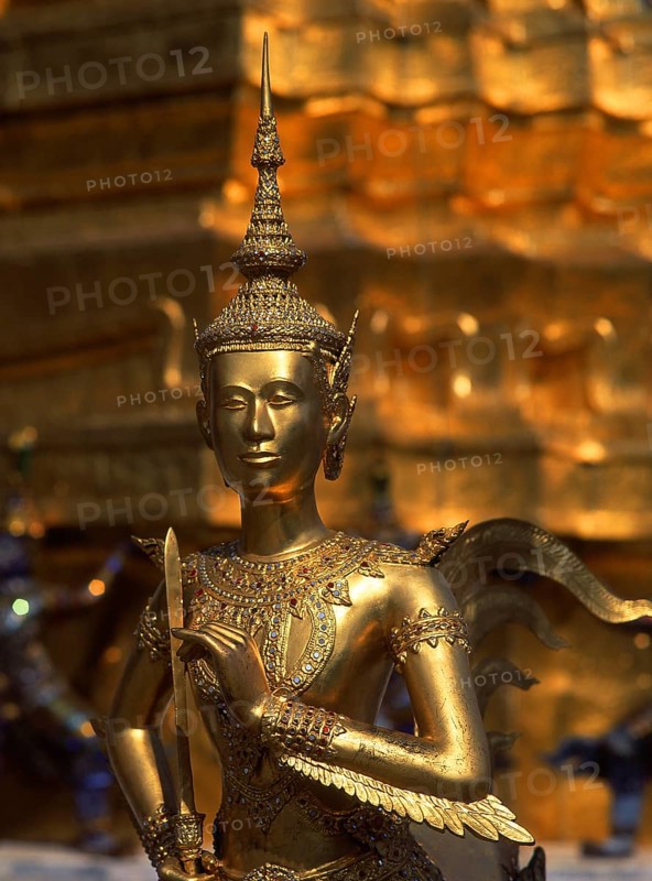 Wat Phra Kaew (Temple of the Emerald Buddha), full official name Wat Phra Si Rattana Satsadaram is regarded as the most sacred Buddhist temple in Thailand. It is located within the precincts of the Grand Palace.<br/><br/> The Grand Palace served as the official residence of the Kings of Thailand from the 18th century onwards. Construction of the Palace began in 1782, during the reign of King Rama I, when he moved the capital across the river from Thonburi to Bangkok