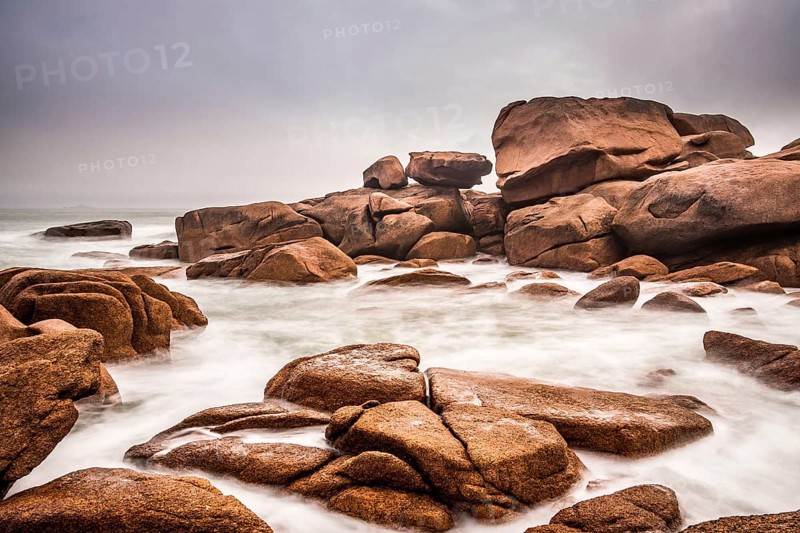 Atlantic coast in Brittany near Ploumanac?h