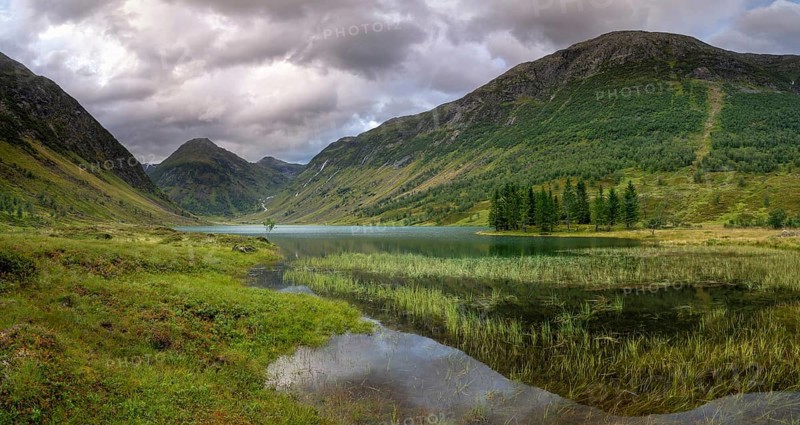 The Anestolsvatnet lake near the Norwegian town Sogndal The Anestolsvatnet lake near the Norwegian town Sogndal