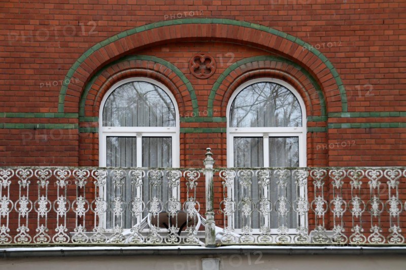 Balcony of an old villa in Bad Pyrmont
