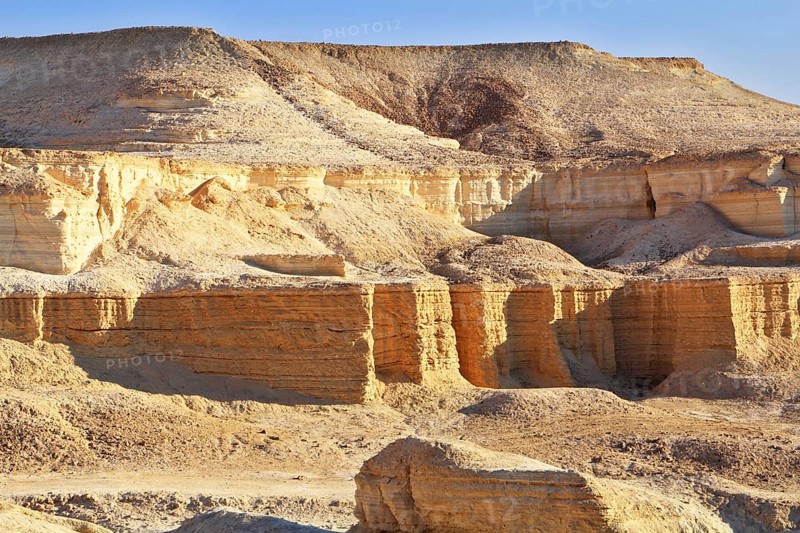 Dead Sea, Israel. Unusual forms of ancient picturesque hills