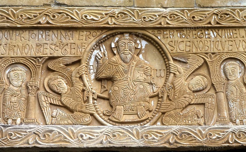 Saint-Génis-des-Fontaines, tympanum of the former abbey church