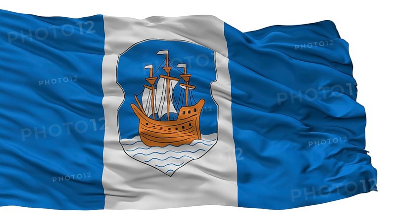 Polotsk City Flag, Country Belarus, Isolated On White Background