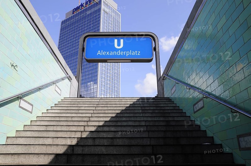 Berlin U-Bahn subway sign Alexanderplatz, Berlin, Germany, Europe