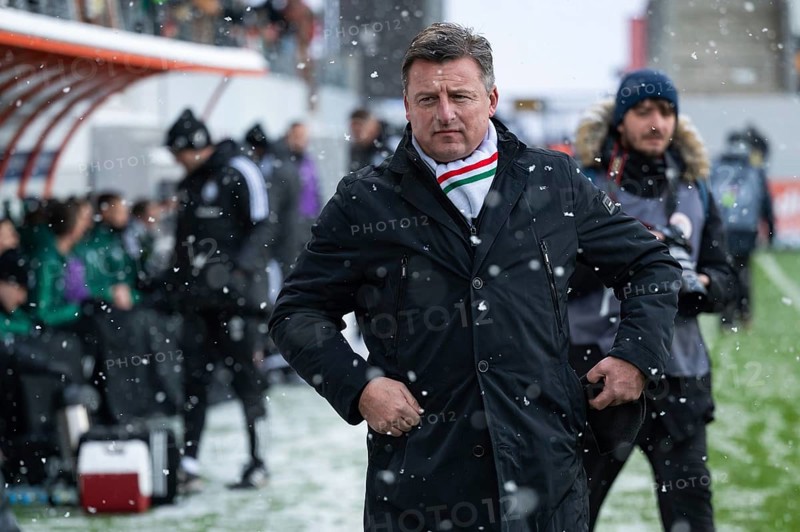 LUBIN, POLAND - DECEMBER 3, 2023: Football match Polish PKO Ekstraklasa between KGHM Zaglebie Lubin vs Legia Warszawa 0:3. Head coach of Legia Kosta Runjaic