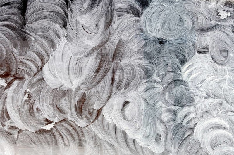 Glass smeared with white paint, symbol for background, texture, chaos Austria