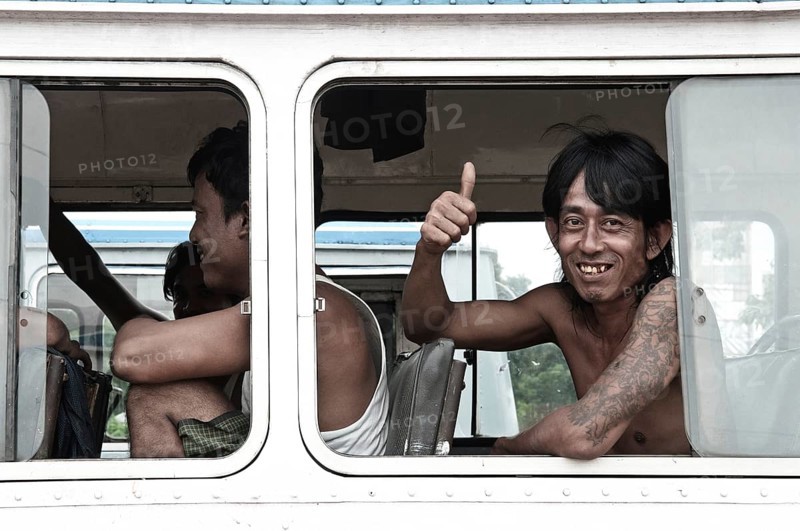 Burmese man in yangon myanmar street