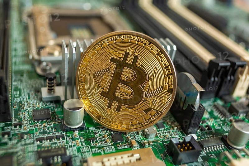 Asic farm mining for shiny golden bitcoin cryptocurrency