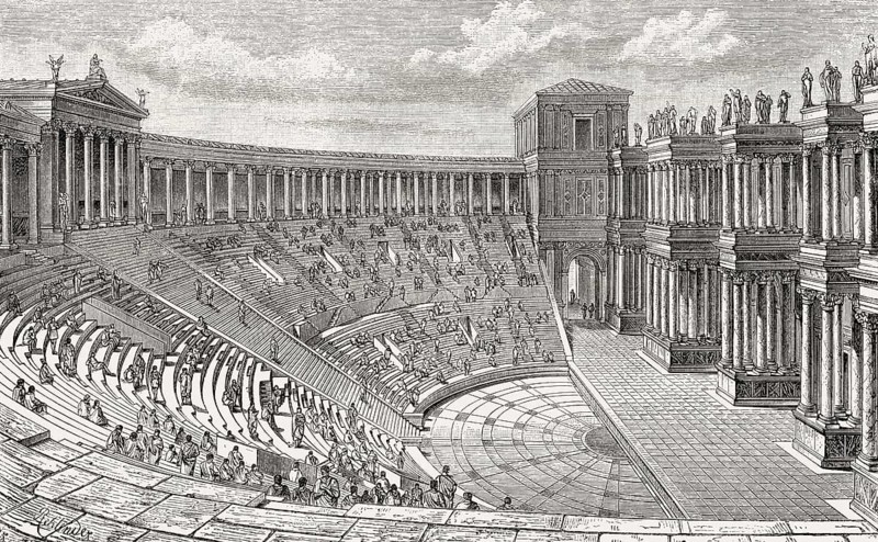 The Theatre of Pompey, Ancient Rome, Reconstruction