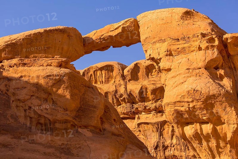 Wadi Rum Desert, Jordan. Famous Um Frouth stone bridge arch