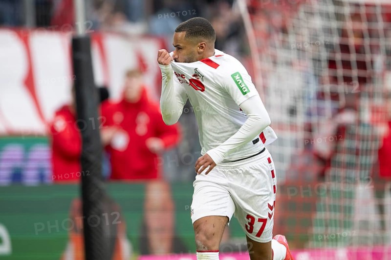 (DFL/DFB REGULATES PROHIBIT ANY USE OF PHOTOGRAPHS AS IMAGE SEQUENCES AND/OR QUASI-VIDEO), RheinEnergieStadion, Cologne, North Rhine-Westphalia, Linton Maina (1.FC Köln, Midfield, #37), 2nd Bundesliga, 1.FC Köln, SV 07 Elversberg on 25.01.2025 at RheinEnergieStadion in Cologne Germany