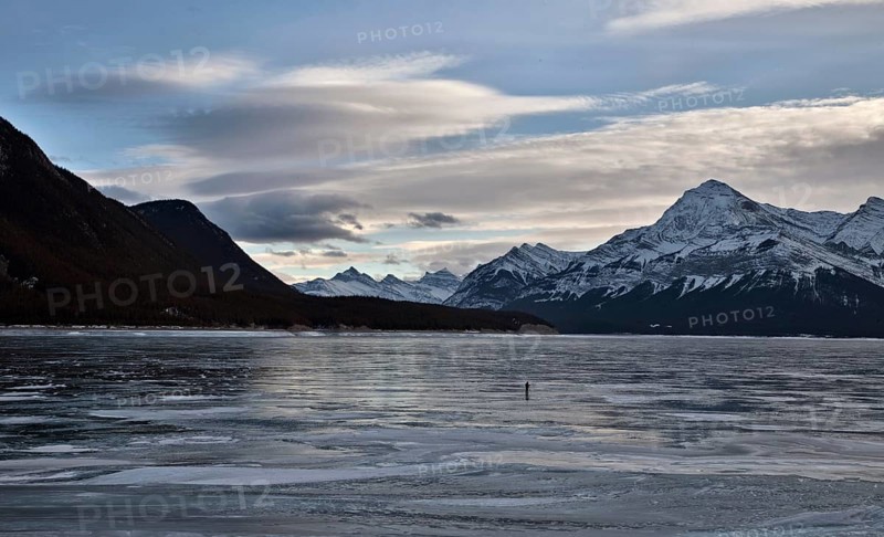 Abraham Lake Winter Ice formations bubbles design