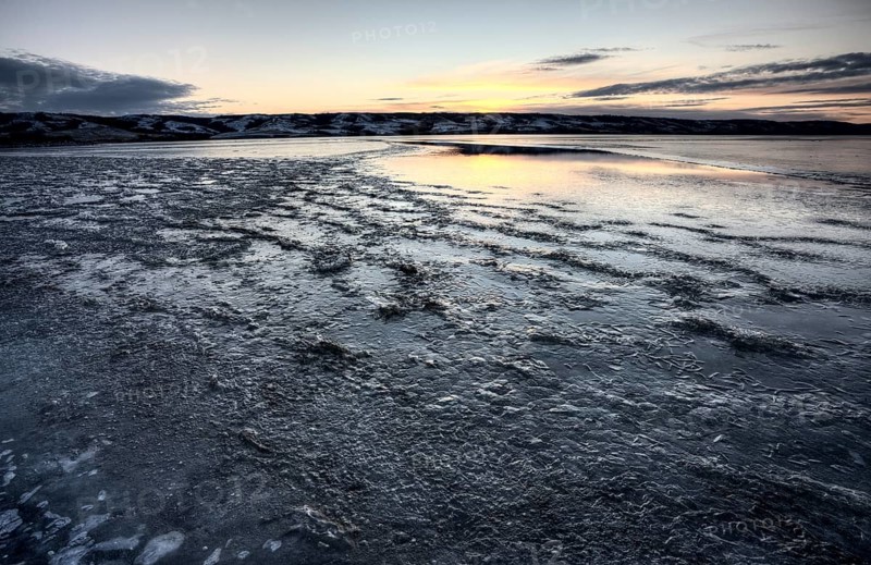 Buffalo Pound Lake Saskatchewan Canada ice design