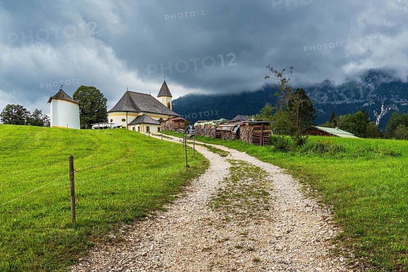 The pilgrimage church Maria Heimsuchung in Ettenberg in Berchtesgadener Land