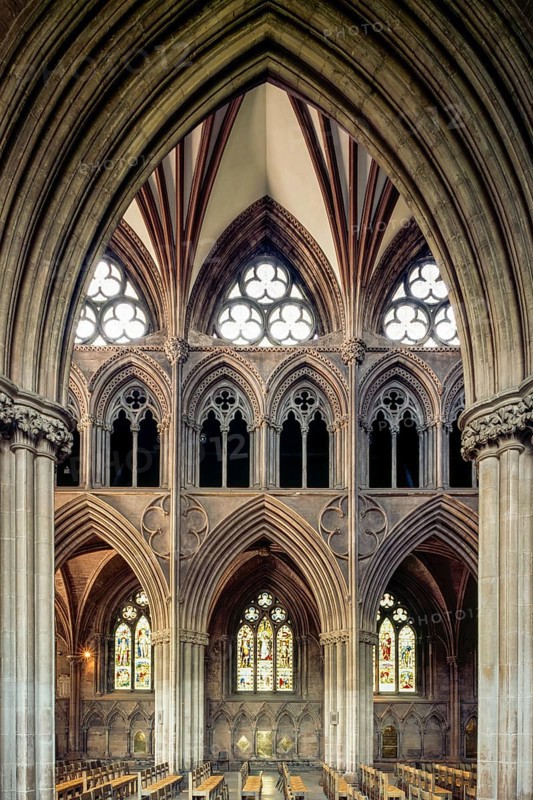 Lichfield, Cathedral, Eastern wall structure in the nave