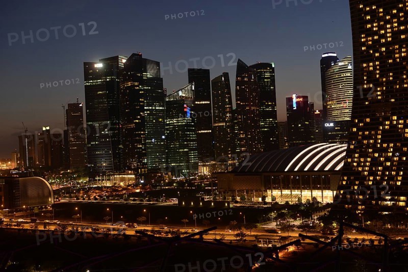 Skyline, Singapore by night