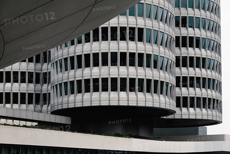 Munich, Germany, August 3, 2017: Exterior shot of BMW main offices in Munich. Designed by archtectural firm Coop Himmelblau, Europe