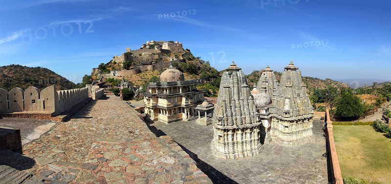 Panorama of kumbhalgarh fort in rajasthan india