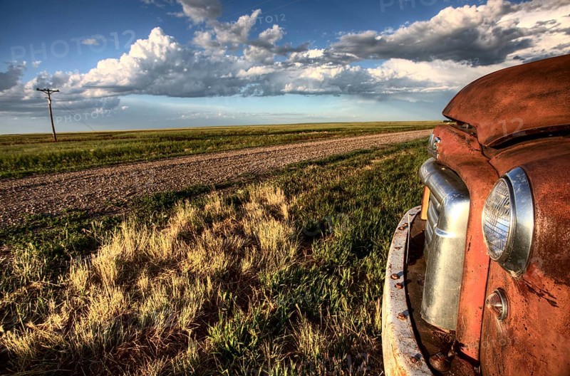 Vintage Farm Trucks Saskatchewan Canada weathered and old