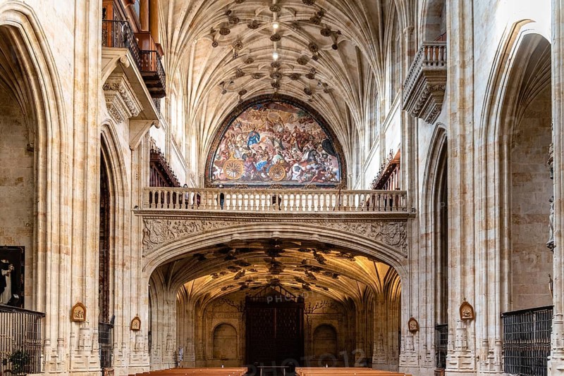 Salamanca, Spain, January 15, 2022: Interior view of the church of the Monastery of San Esteban, Europe