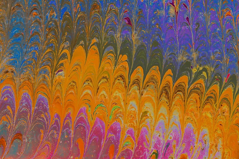 Abstract marbling art patterns in paint as background