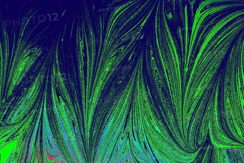 Beautiful abstract art of Ebru marbling painting techniques on water with acrylic paints