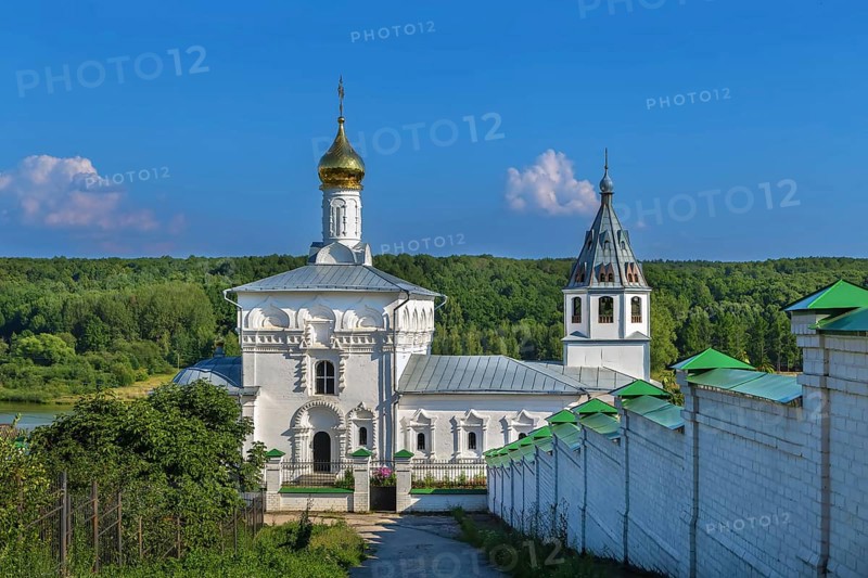 Assumption Kosmin Monastery in Nebyloye village, Russia. Assumption Cathedral