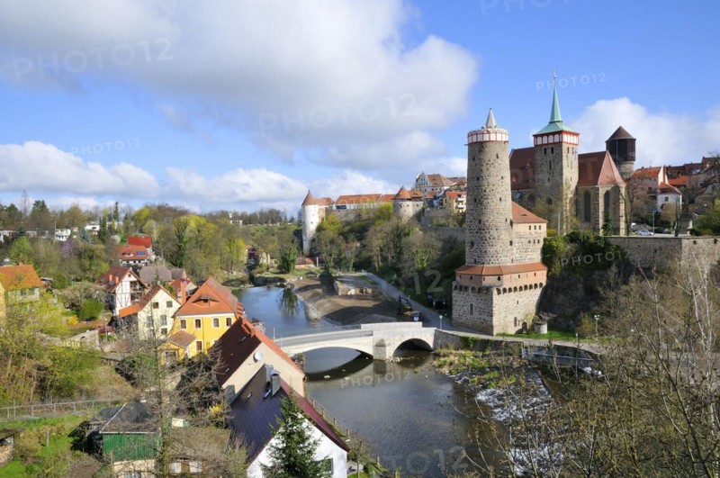 Bautzen on a beautiful spring day.view of Old Town of Bautzen.view of Bautzen's old town centre