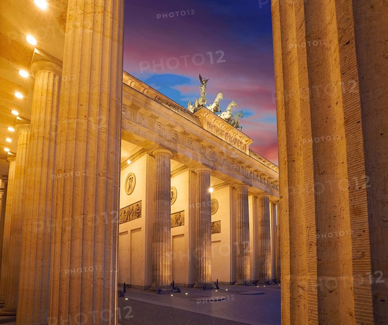 Berlin Brandenburg Gate Brandenburger Tor at sunset in Germany