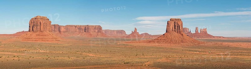 Panoramic landscape of Monument Valley from Artists Point, USA, North America