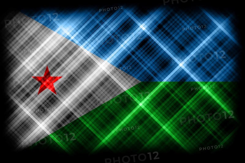 Djibouti flag, national flag, modern flag background
