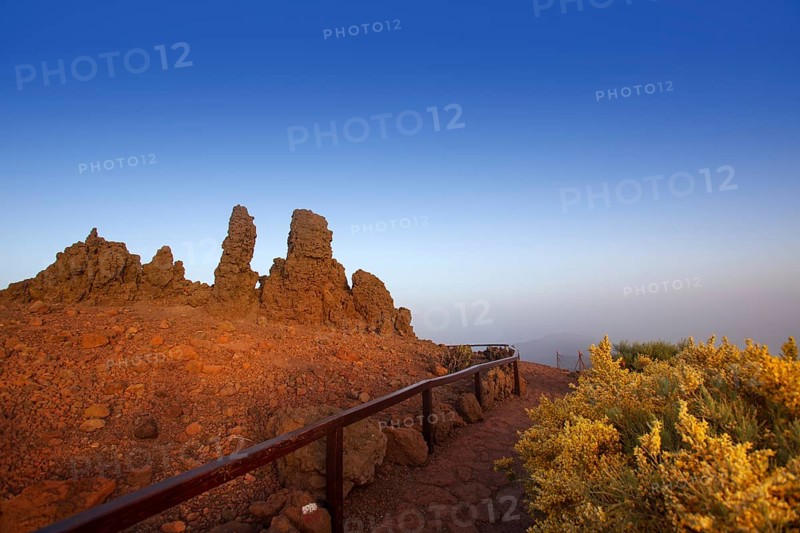 Roque de los Muchachos stones in Caldera Taburiente La Palma at Canary Islands