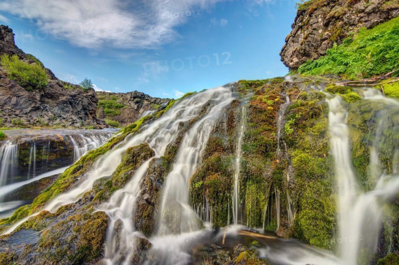 A small water from in the valley of Gjain, Iceland, Europe