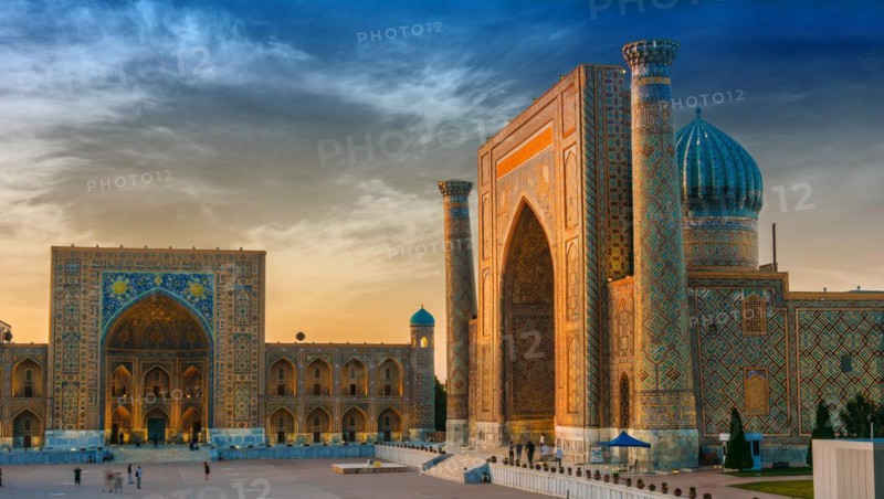 Registan, an old public square in the heart of the ancient city of Samarkand, Uzbekistan, Asia