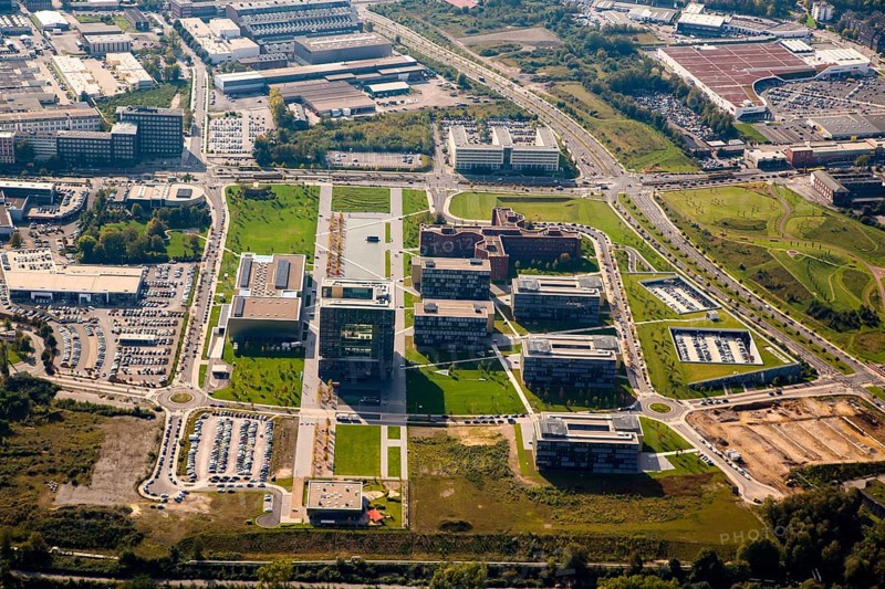 Essen, Westviertel, Thyssen Krupp headquarters in Essen. Steel industry, Ruhr area, North Rhine-Westphalia