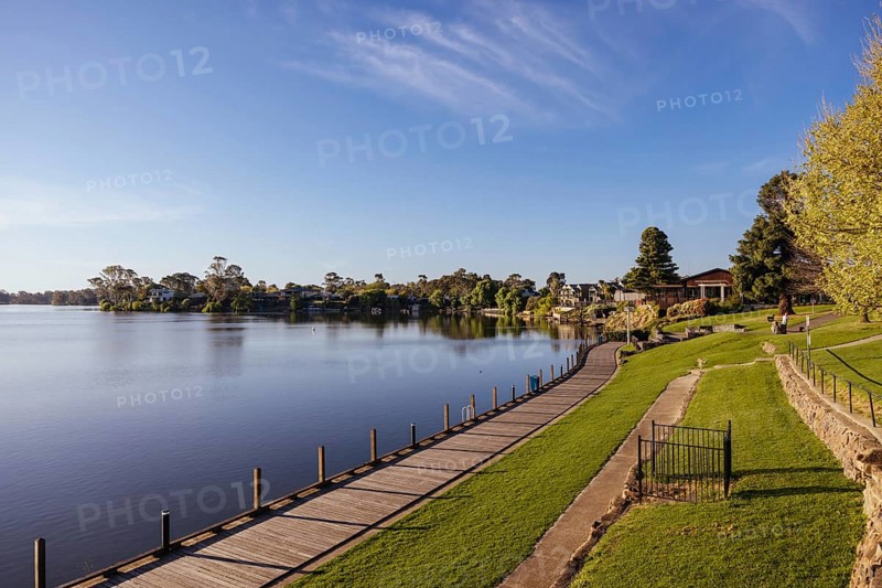 NAGAMBIE, AUSTRALIA, SEPTEMBER 25 2023: Late spring afternoon views of Nagambie township in Goulburn Valley, Victoria, Australia, Oceania