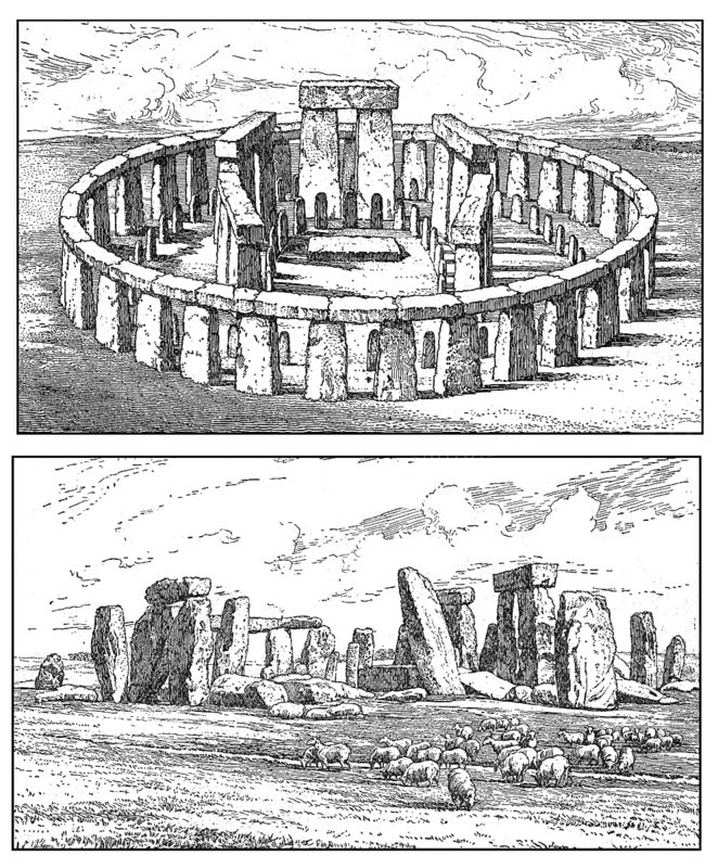 Stonehenge near Salisbury, Wiltshire, England, UK, Europe, 2000 BC and today