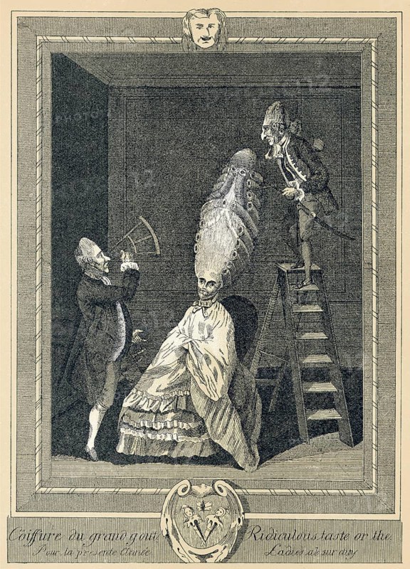 Fashion, caricature, 1780