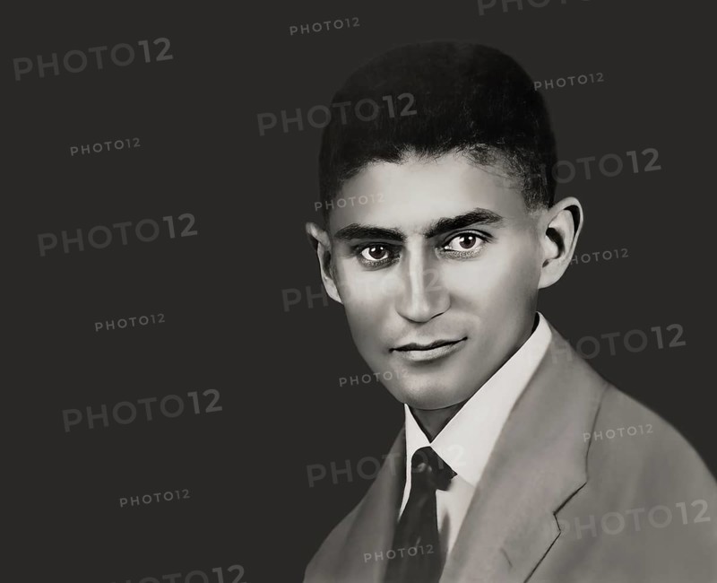 Portrait of Franz Kafka, 1883 – 1924, German-speaking Bohemian novelist, digitally edited according to a photograph