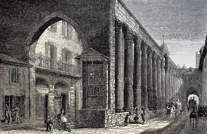 The Colonne di San Lorenzo, Basilica of San Lorenzo Maggiore, Milan, Italy, 19th century, Europe