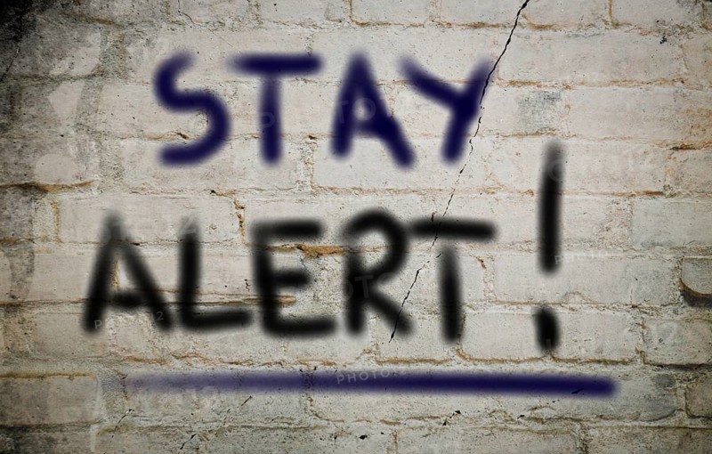 Stay Alert Concept
