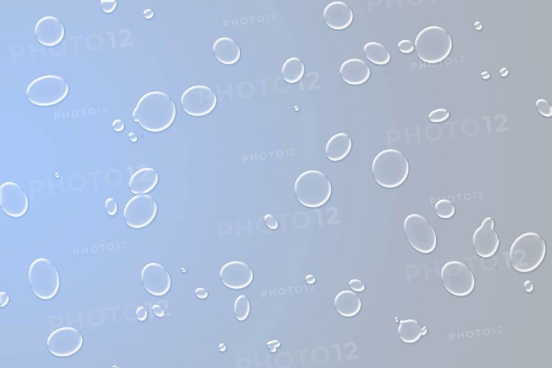 Drops of water, raindrops on a disc