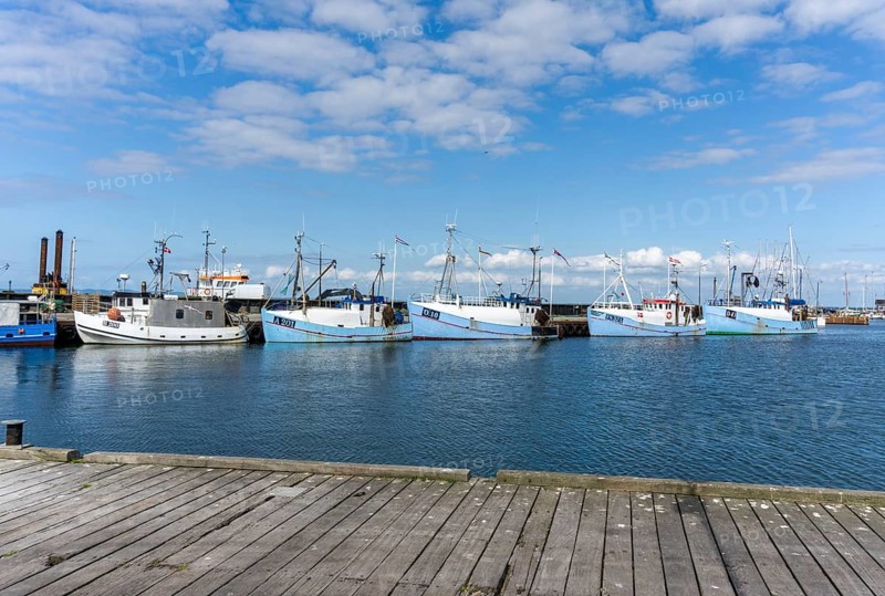 Gilleleje, Denmark, 15 June 2021: view of the harbor and marina in Gilleleje in northern Zealand in Denmark with many colroful fishing boats, Europe