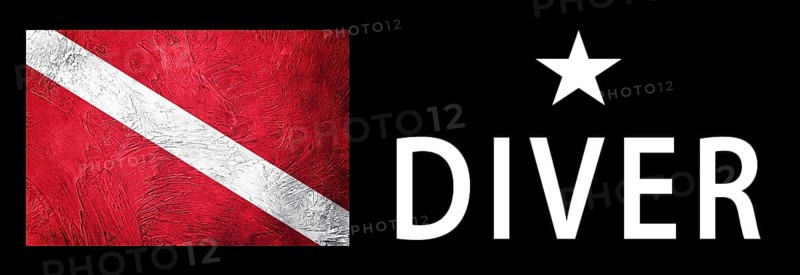 One Star Diver, Diver Down Flag, Scuba flag, Scuba Diving